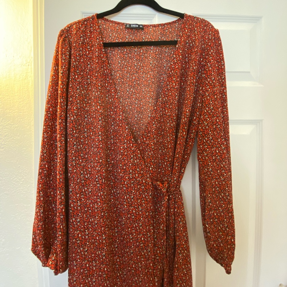 60’s inspired leopard wrap dress. New, never worn